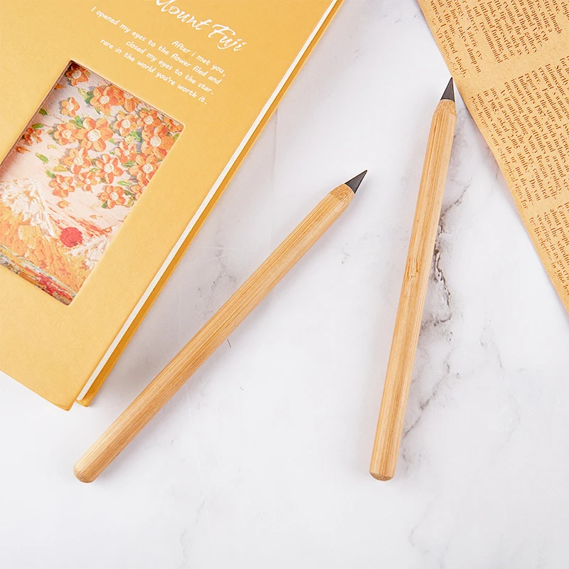 

Бамбуковая подставка для ручек технология бесконечное письмо, вечная безмерковая волшебная ручка, прочное и долговечное письмо плавно