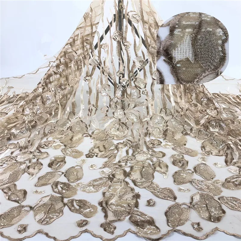 

African Lace Fabric Embroidered Nigerian Laces Fabric Bridal High Quality French Tulle Lace Fabric For Women Dress ro16-3