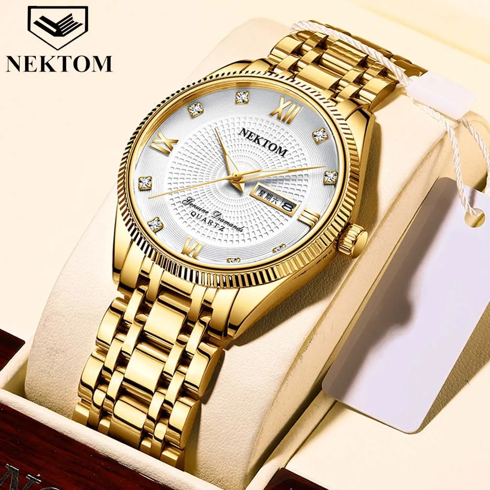 

2021 New Casual Men's Watch Luxury Stainless Steel Waterproof Luminous Quartz Watch Men's Top Brand Chronograph Gift for Men