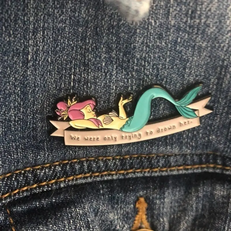 Новинка булавка с изображением Русалочки для сумки | Украшения и аксессуары