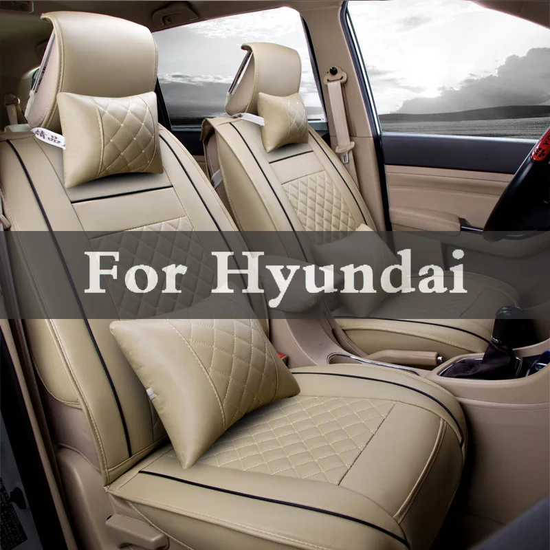 

1 Sets Car Seat Cover Leather Cushion Pad Mat Seats Covers Styling For Hyundai Getz I30 Veracruz Maxcruz I40 Xg Grandeur I20 I10