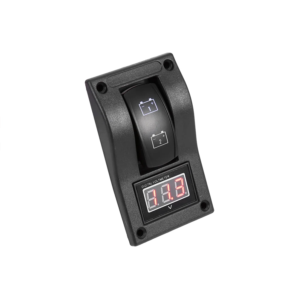 12 V-24 V 4P ВКЛ-ВЫКЛ светодиодный переключатель с подсветкой двойной Батарея