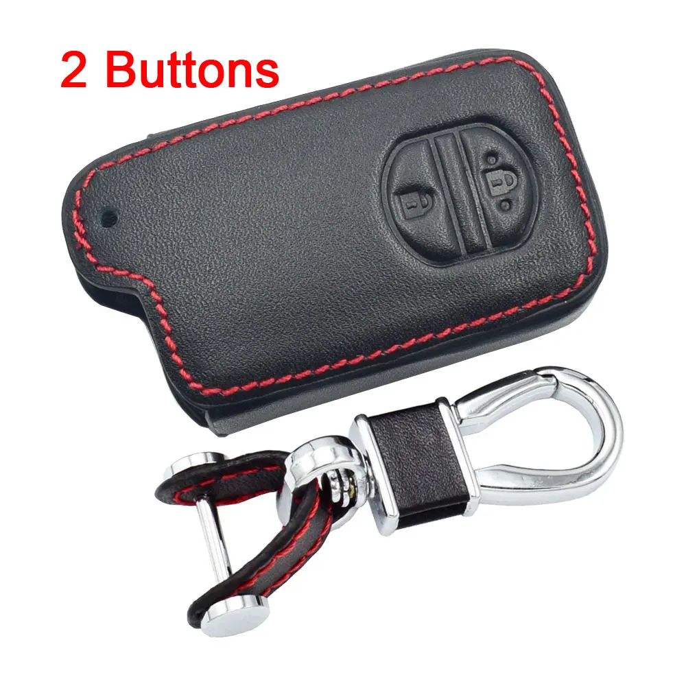 2 Buttons ATOBABI кожаные чехлы для автоключей для Toyota Camry Highlander Crown Prado 3 брелок для ключей с кнопками Smart ПДУ Защитная крышка - Название цвета: 2 Buttons