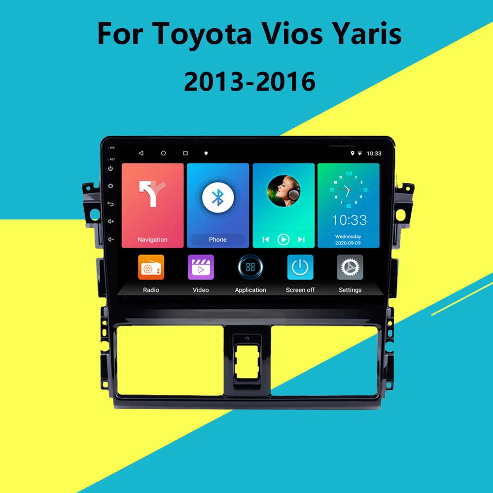Для Toyota Vios Yaris 2013 2016 Android 2 Din 10 1 &quotАвтомобильный мультимедийный видео плеер GPS