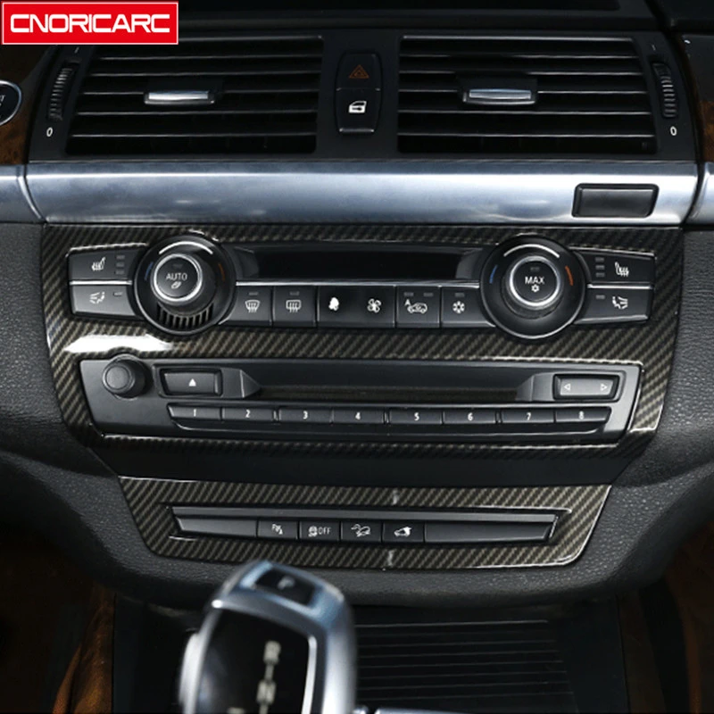 

Car Styling Center Console Air Conditioning CD Frame Decoration Cover Trim For BMW X5 E70 X6 E71 2008-2014 Interior Accessories