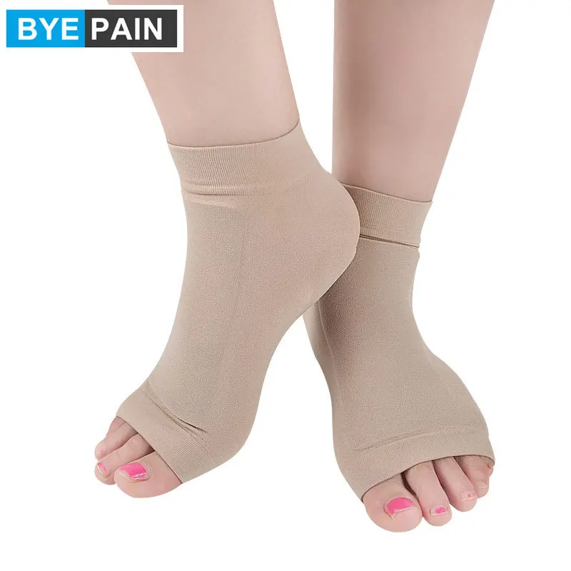 1 пара BYEPAIN Achilles Tendon защита пятки Компрессионные носки с мягкими рукавами для