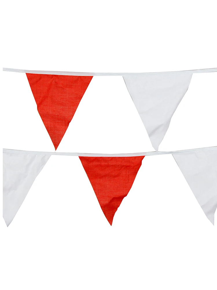 red and white Новинка 8 м 20 флагов Белый Синий Зеленый Красный тканевые флаги из материи для флагов Свадебная вечеринка декоративная Растяжка дома свадебный душ гирлянда из ткани - Цвет: red and white