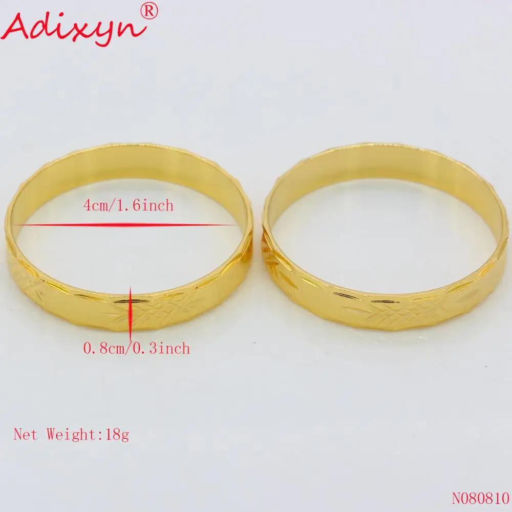 Adixyn декоративный узор детский браслет цвета золота 7,5$/2 шт браслеты "Дубай" для малышей/детей модные африканские Арабские Ювелирные украшения N080810