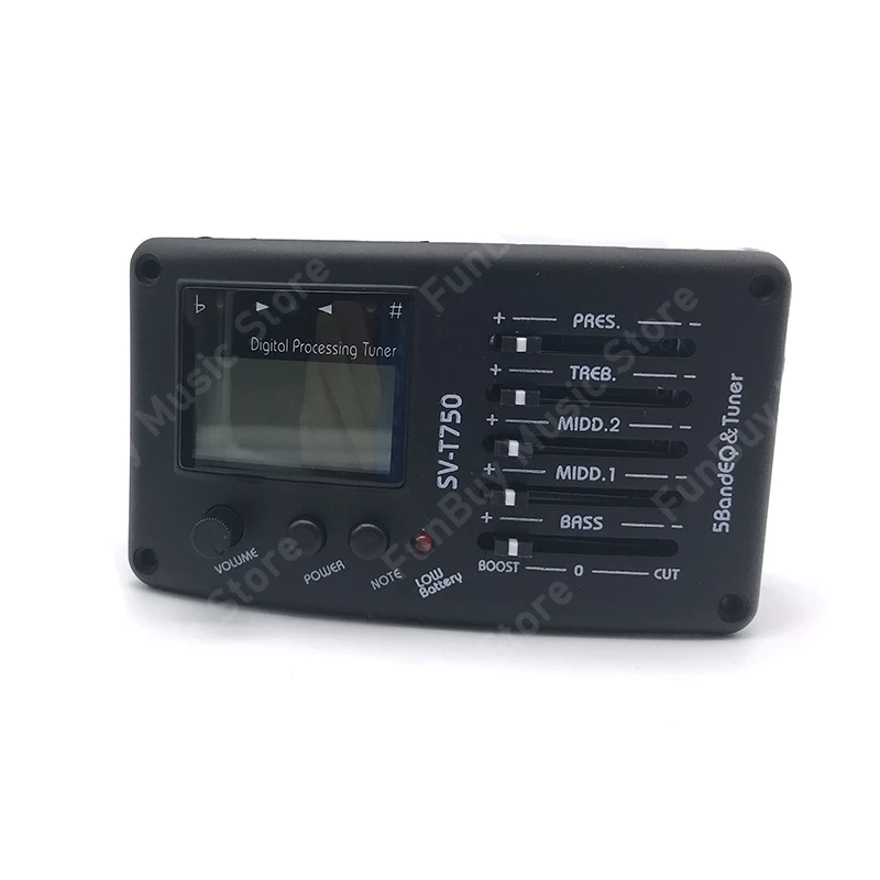 SV-T750 5-полосный эквалайзер с тюнером для гитары пьезо-звукосниматель