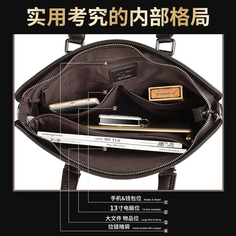 Men's Bag Handbag Briefcase Leisure Business Bag Men's Bag Shoulder Bag Messenger Bag Backpack handbag  shoulder bag