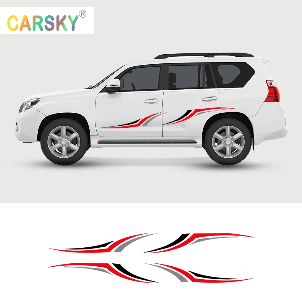 

2pcs Side Graphics Kit Vinyl Decal Wrap Compatible with Any Car