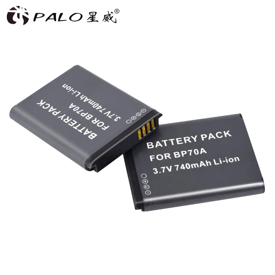 Аккумуляторная литий-ионная батарея PALO 6X BP-70A BP 70A BP70A для камеры Samsung PL80 PL90 PL100 ES70 SL50