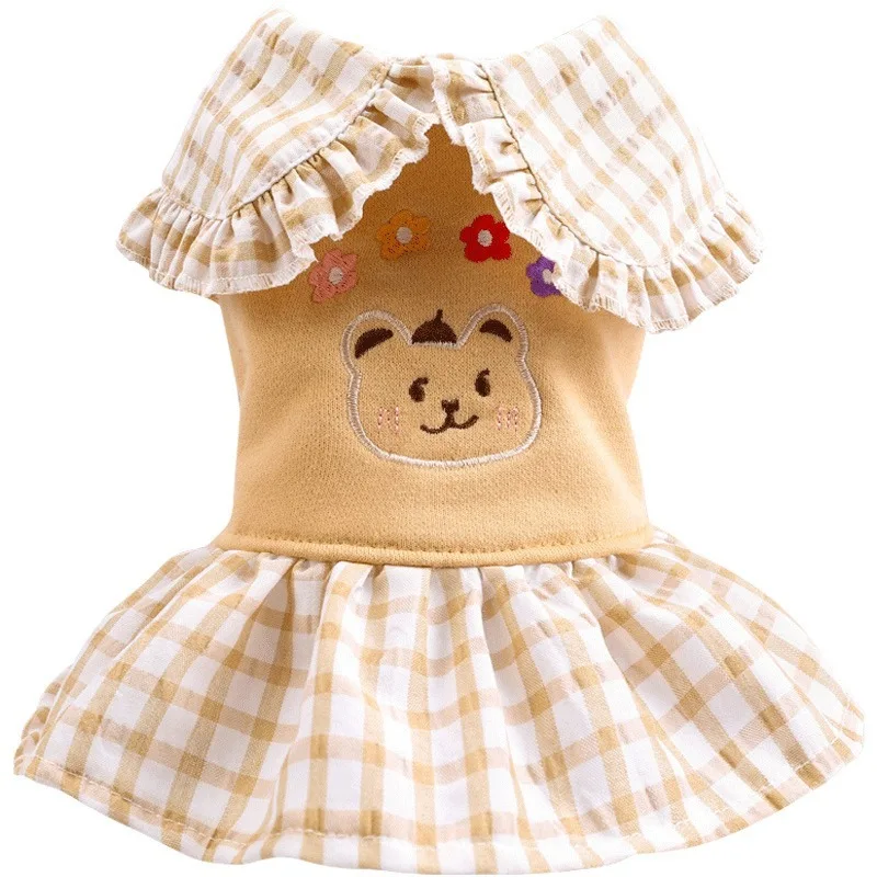 

Dog Clothes Teddy Cat Spring and Autumn Small Dog Puppies Medium Size Breathable Cute Pomegranate Summer Thin