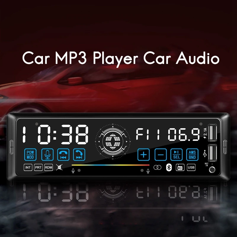Автомагнитола 1Din 6 5 дюйма с управлением жестами mp3-плеером 12 В постоянного тока 2USB