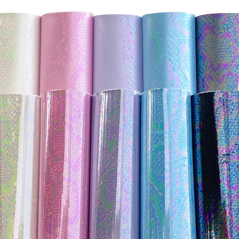 

Pearly Glossy Snake Skin Pattern Printing PU Artificial Leather Fabric for Phone Cover DIY Accessories Earring Bag