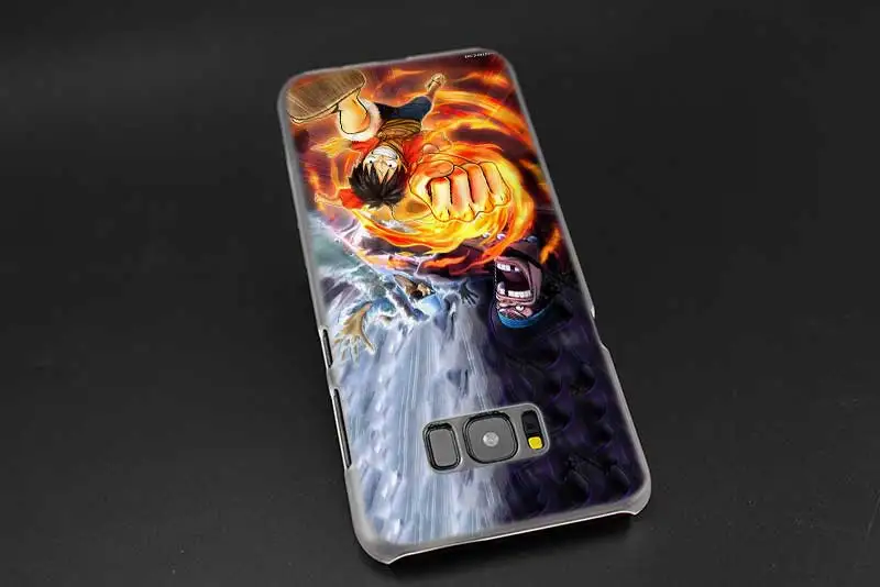 Чехол Sheli one piece Luffy прозрачный Note 10 9 pro, Жесткий Чехол для samsung Galaxy S4 S5 S6 S7 S8 S9 Plus Edge Mini s10 lite