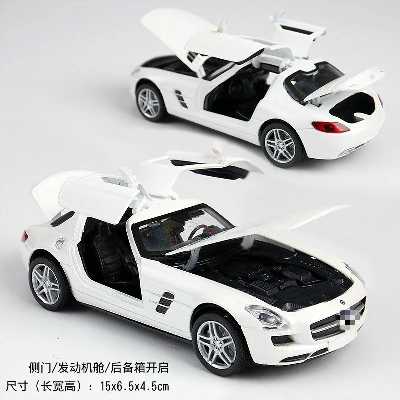 

1:32 High Simulation Sports Car Diecast Metal Alloy Car Openable Door Belt Sound Light Classical Model Car Toys Boy Gift