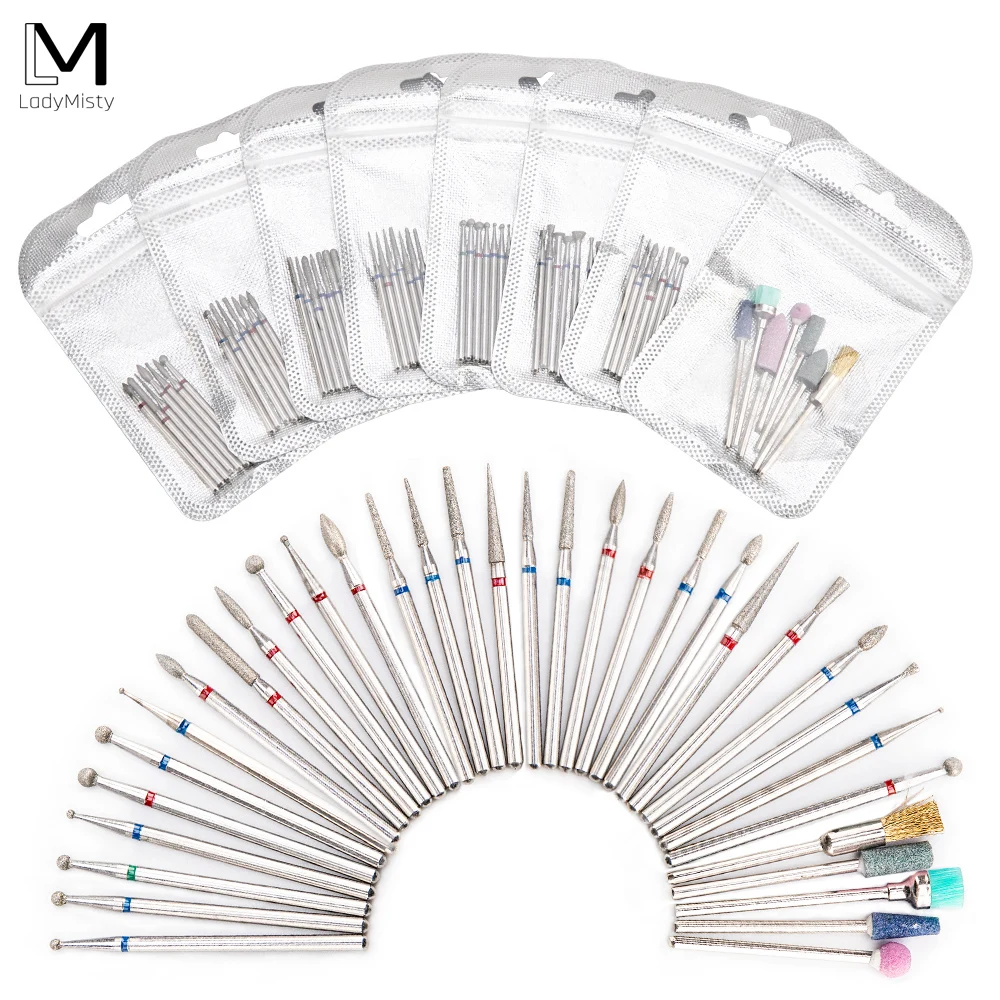 7 шт./компл. алмазное сверло для ногтей Rotery Электрический фреза педикюра пилки