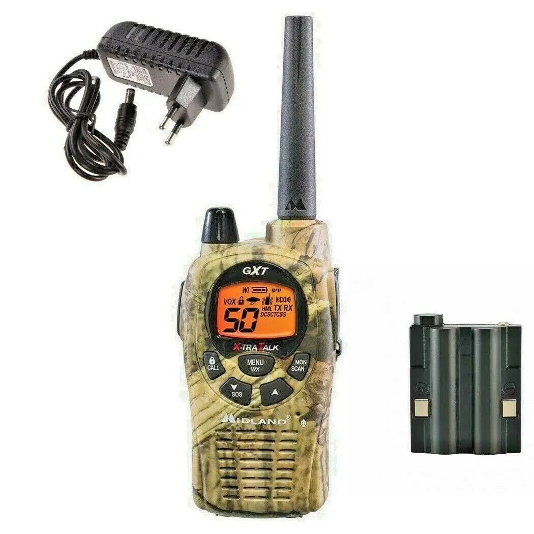 

1 Рация Midland GXT1050 5 Вт Vox с аккумулятором и зарядным устройством