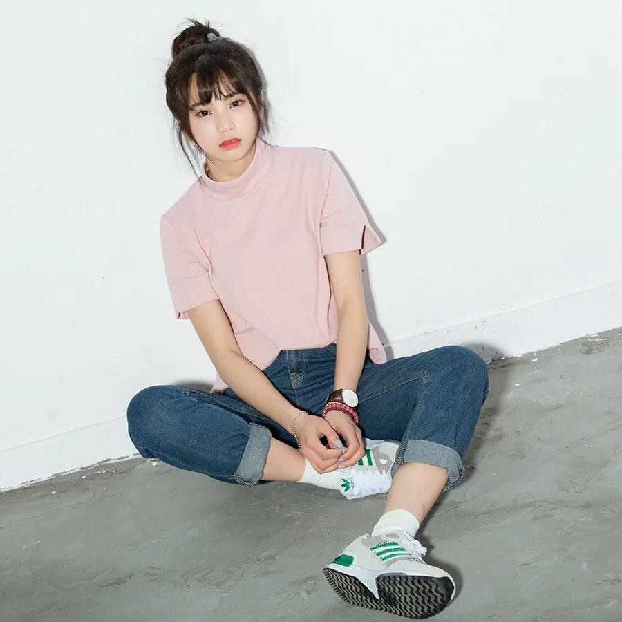 Женская Милая универсальная короткая дизайнерская свободная футболка в стиле