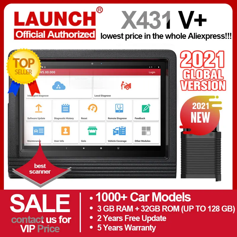 Диагностический сканер Launch X431 V plus диагностический Автомобильный прибор 10 дюймов