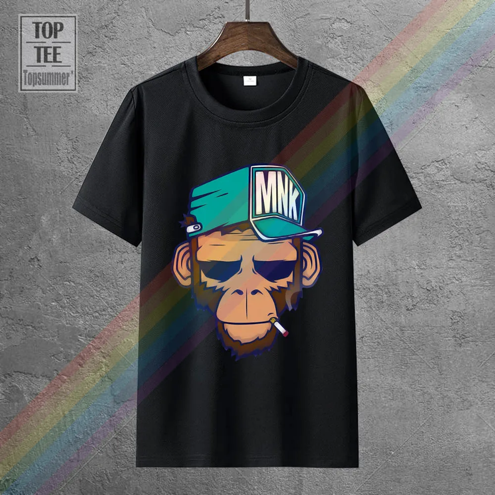 

Smoking Monkey Punk T Shirt Men Breathable Comfort Tshirt Man Short Sleeve Plus Size T Shirt Homme