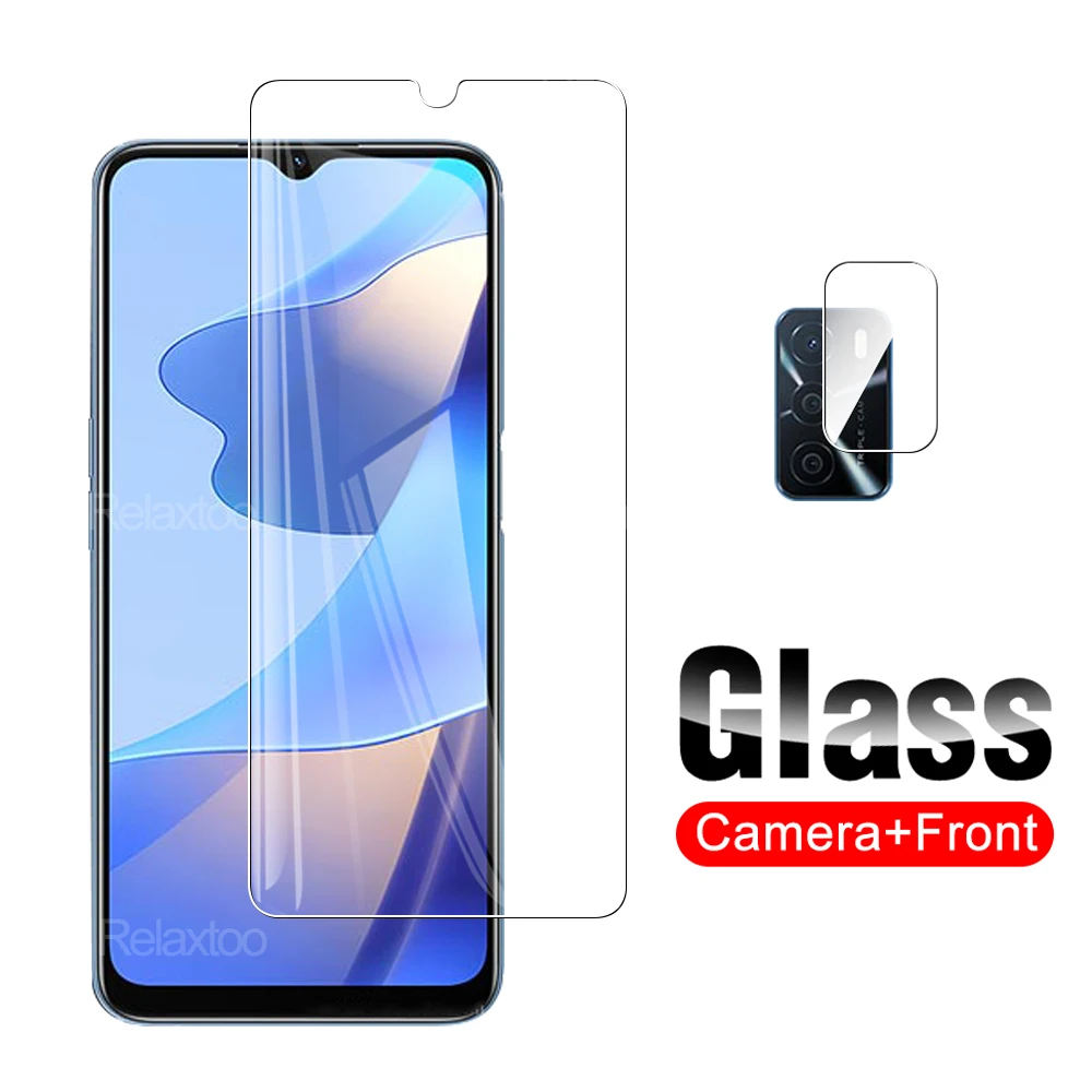 

2 in 1 Camera Protector Glass For Oppo A16 A 16 6.52" 16a Tranparent Phone Safety Smartphone Protective Clear Screen Cover Film