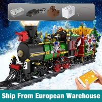 mould king 12012 christmas toys the new 36001 motorized winter train model building blocks bricks assembly kids christmas gifts