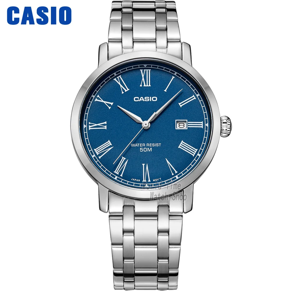 Часы Casio Простые часы мужские лучшие марки роскошные кварцевые часы Водонепроницаемые Ретро мужские часы Спортивные военные часы relogio masculino reloj hombre erkek kol saati montre homme zegarek meski MTP-E149 - Цвет: MTPE149D2B