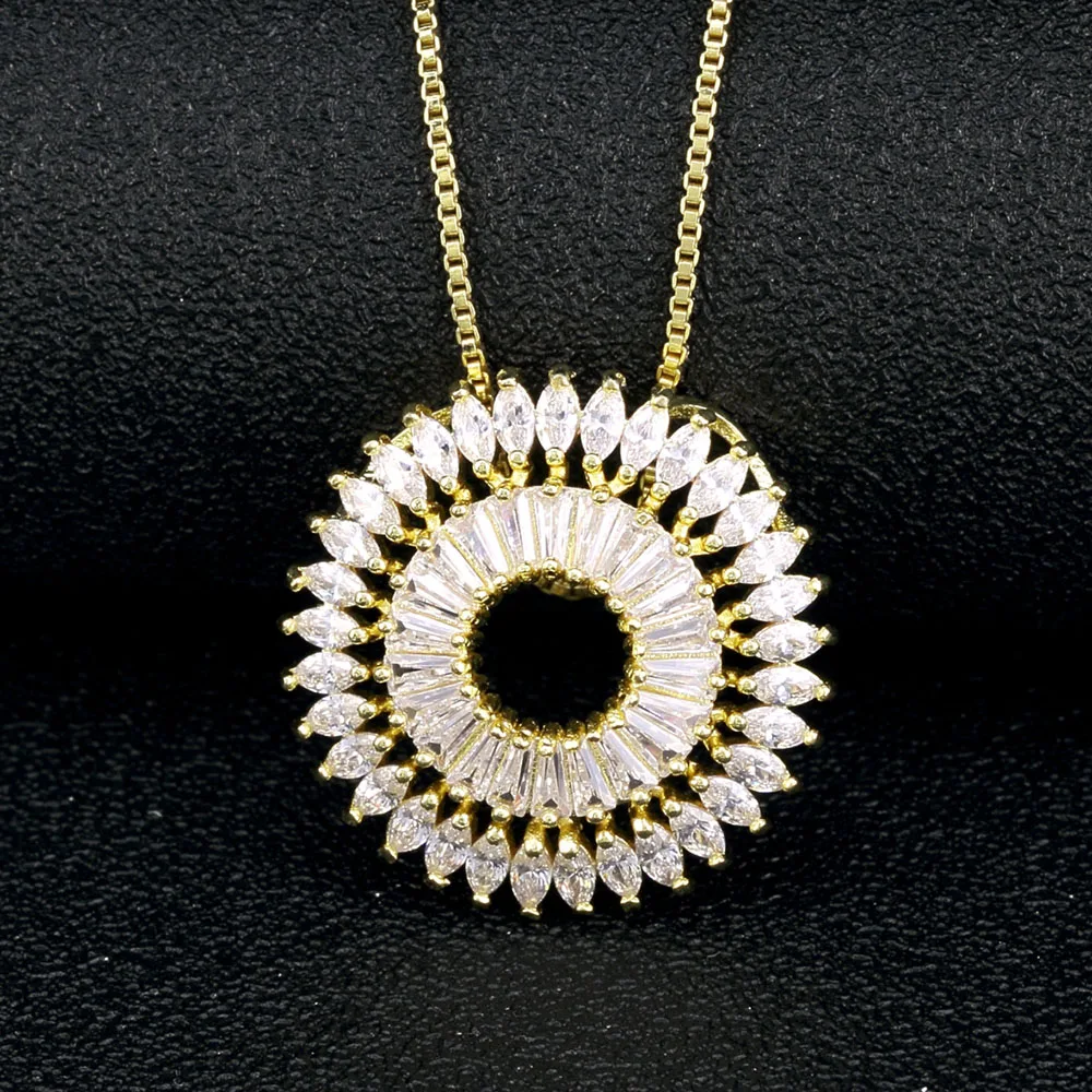 Новый дизайн медное ожерелье чокер золотого цвета с цветами длинная цепочка