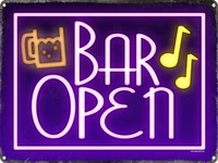 bar open tin sign drink time metal sign bar pub decor