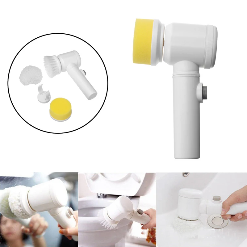 

5 в 1, ручная электрическая щетка для чистки ванной комнаты