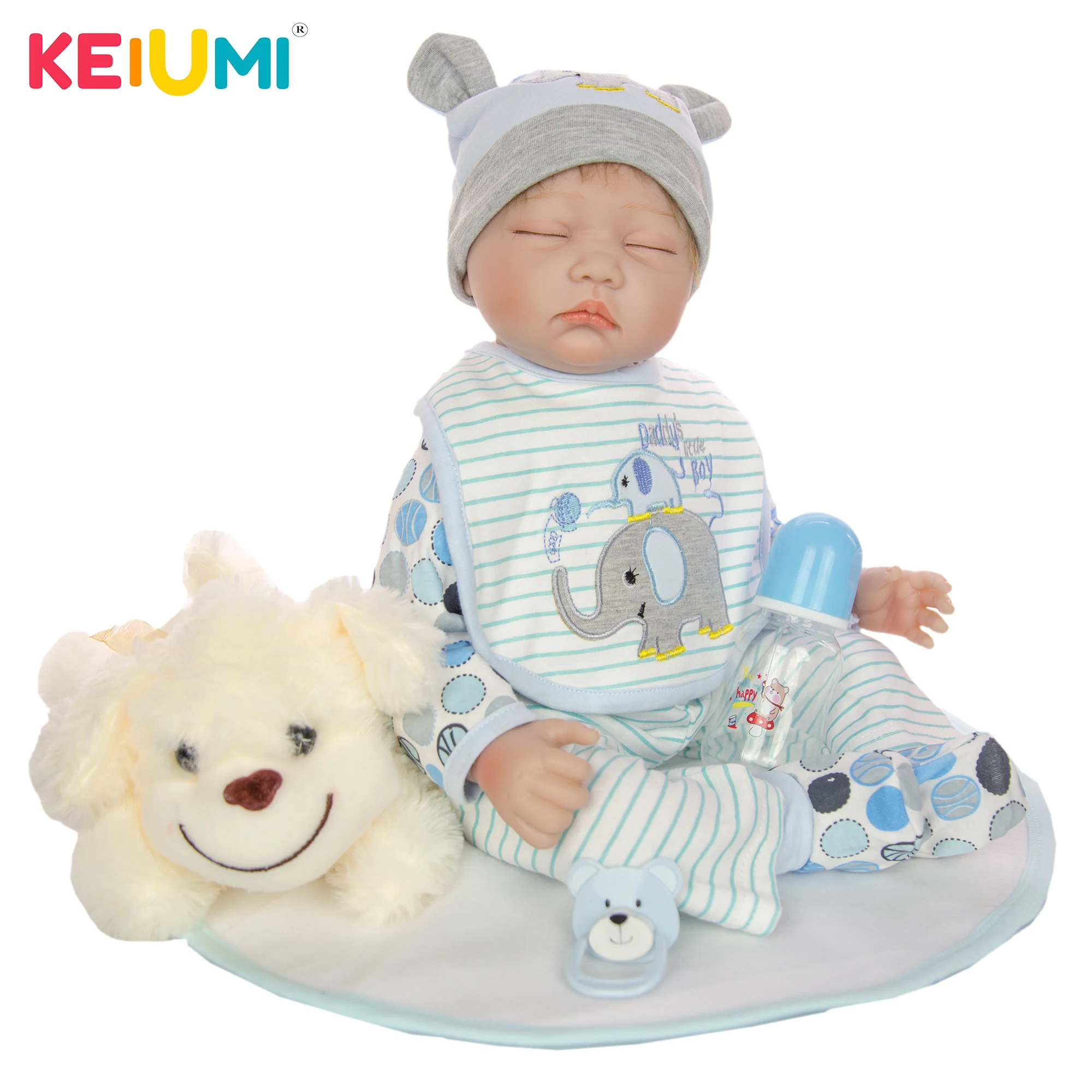 Куклы реборн KEIUMI для косплея мягкие силиконовые виниловые куклы сна 55 см