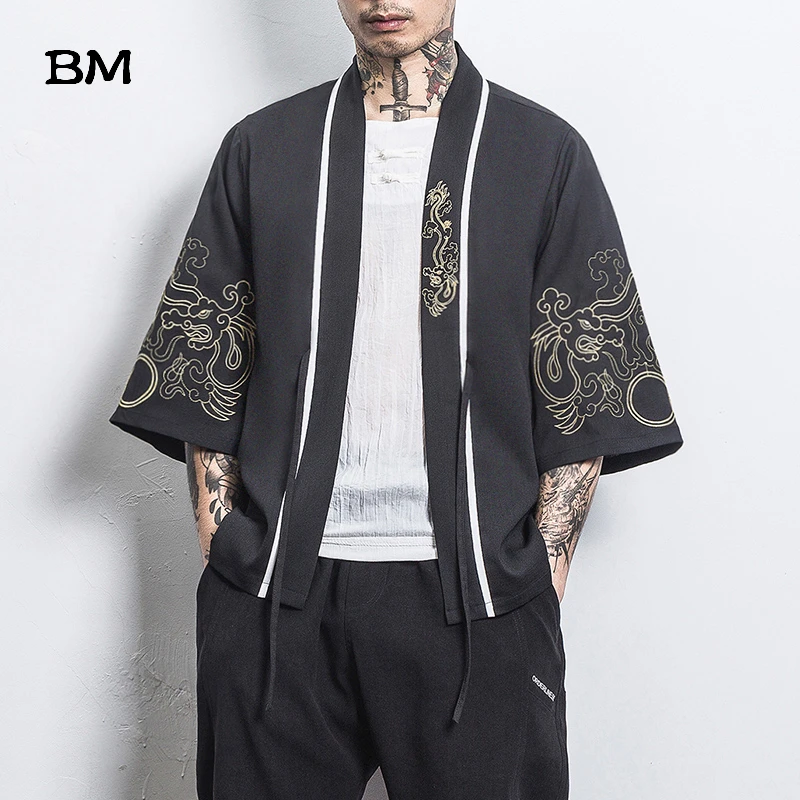 Лето 2020 женская одежда с вышивкой Hanfu японское кимоно кардиган куртка халат плащ