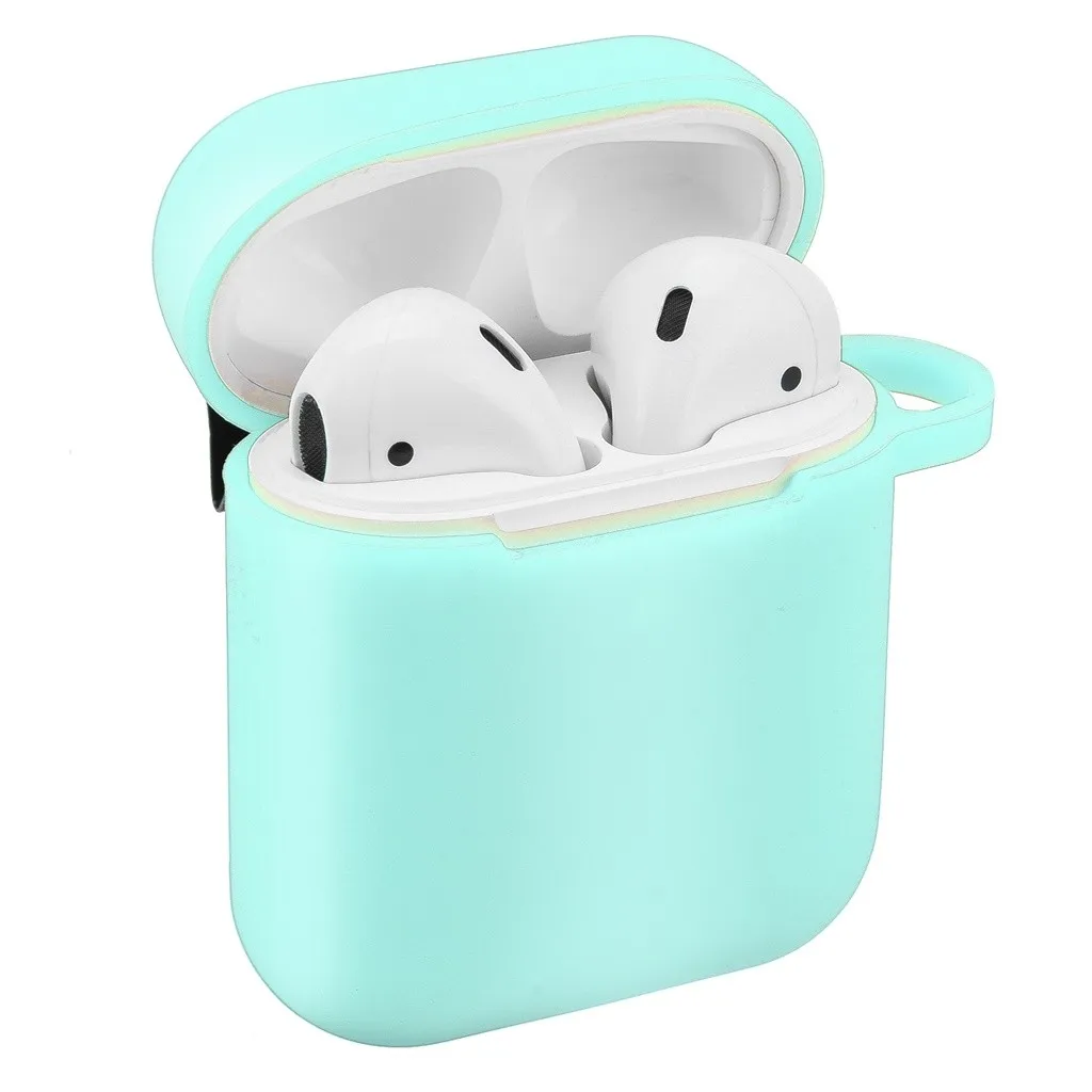 HIPERDEAL беспроводные наушники-вкладыши, стерео наушники для Airpods 2 и 1 зарядный чехол, силиконовый чехол и брелок с помпоном