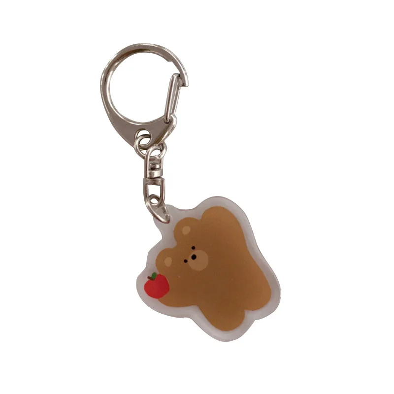 Корейское Ins мультяшное милое Медвежонок акриловое кольцо для ключей наушники
