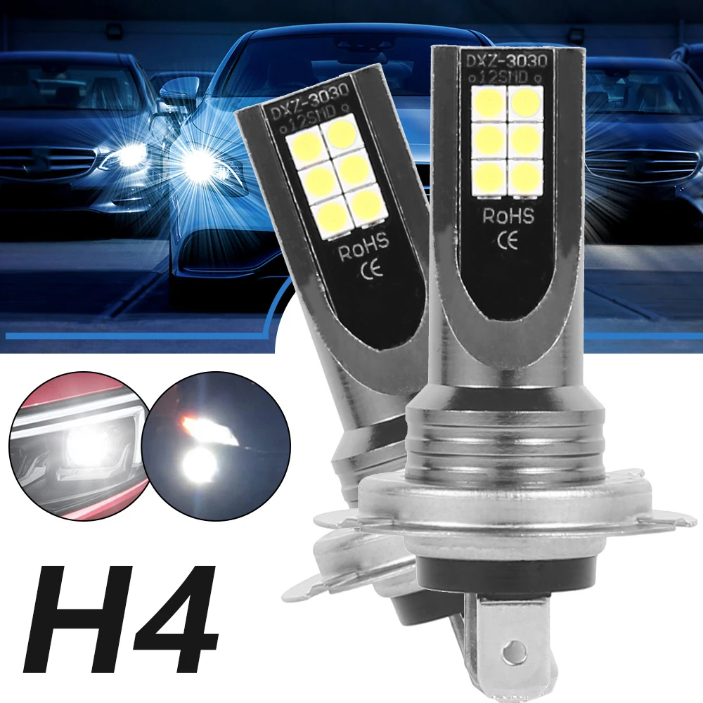 2 шт. автомобисветодиодный светодиодные лампы H4 CSP для Ford Focus 3 Mk2 Fiesta Fusion VW Polo Golf 7 4 6