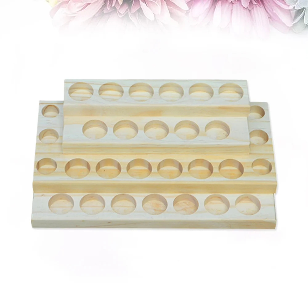 1pc 4-layer 30 Holes Wooden Essential Oil Box Aromatherapy Storage Rotatable Display Stand Desktop rack | Дом и сад