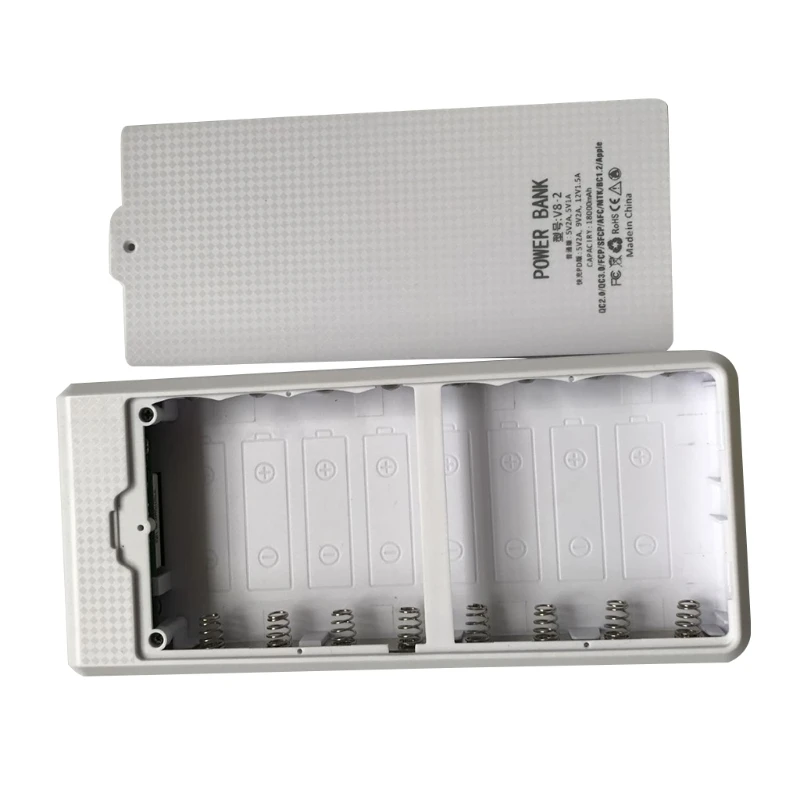 

Durable Detachable USB LCD Power Bank Shell 8x18650 Battery Case Charger Box
