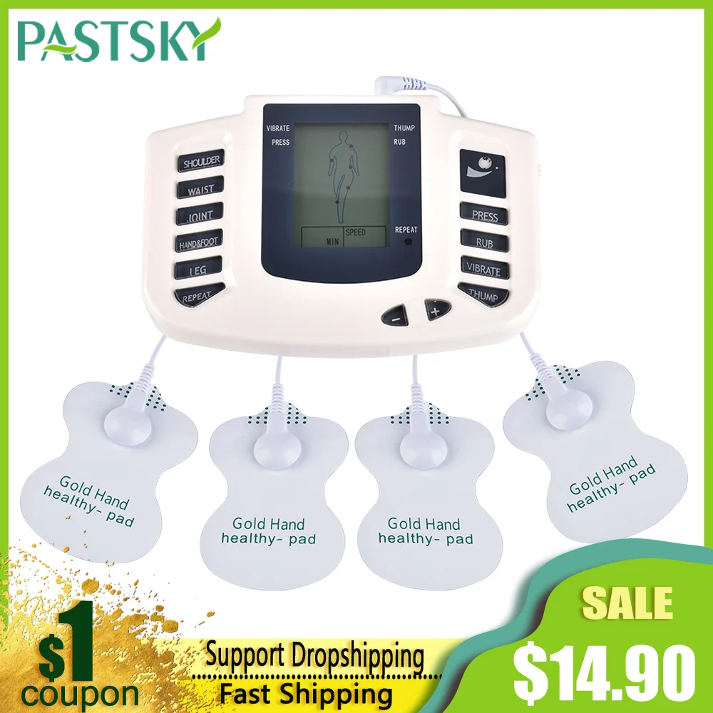 Электрические EMS тела Массажер стимулятор мышц расслабиться Цифровая терапия