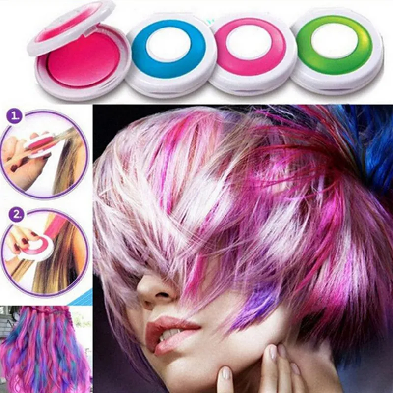 

New 4 color European and American hot disposable hair dye cake color hair dye Hair Dye Beauty Soft Pastels Salon