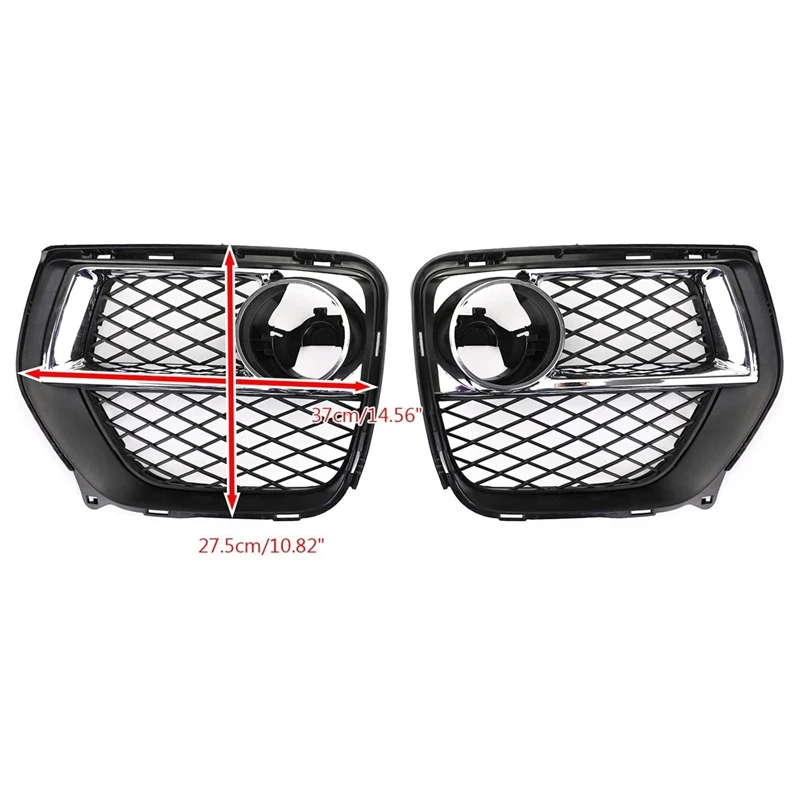 

Car Grilles Fog Lamp Cover Front Bumper Closed Grid Fog Light Grille Fit for -BMW X6 E71 2012-2014
