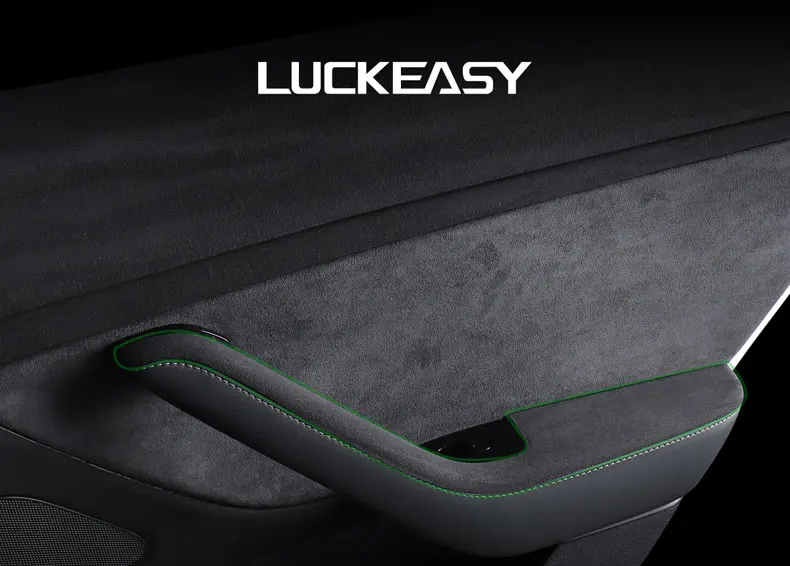 LUCKEASY Автомобильная откидная меховая дверная защита на подлокотник для Tesla модель 3- Защитная пленка для края двери