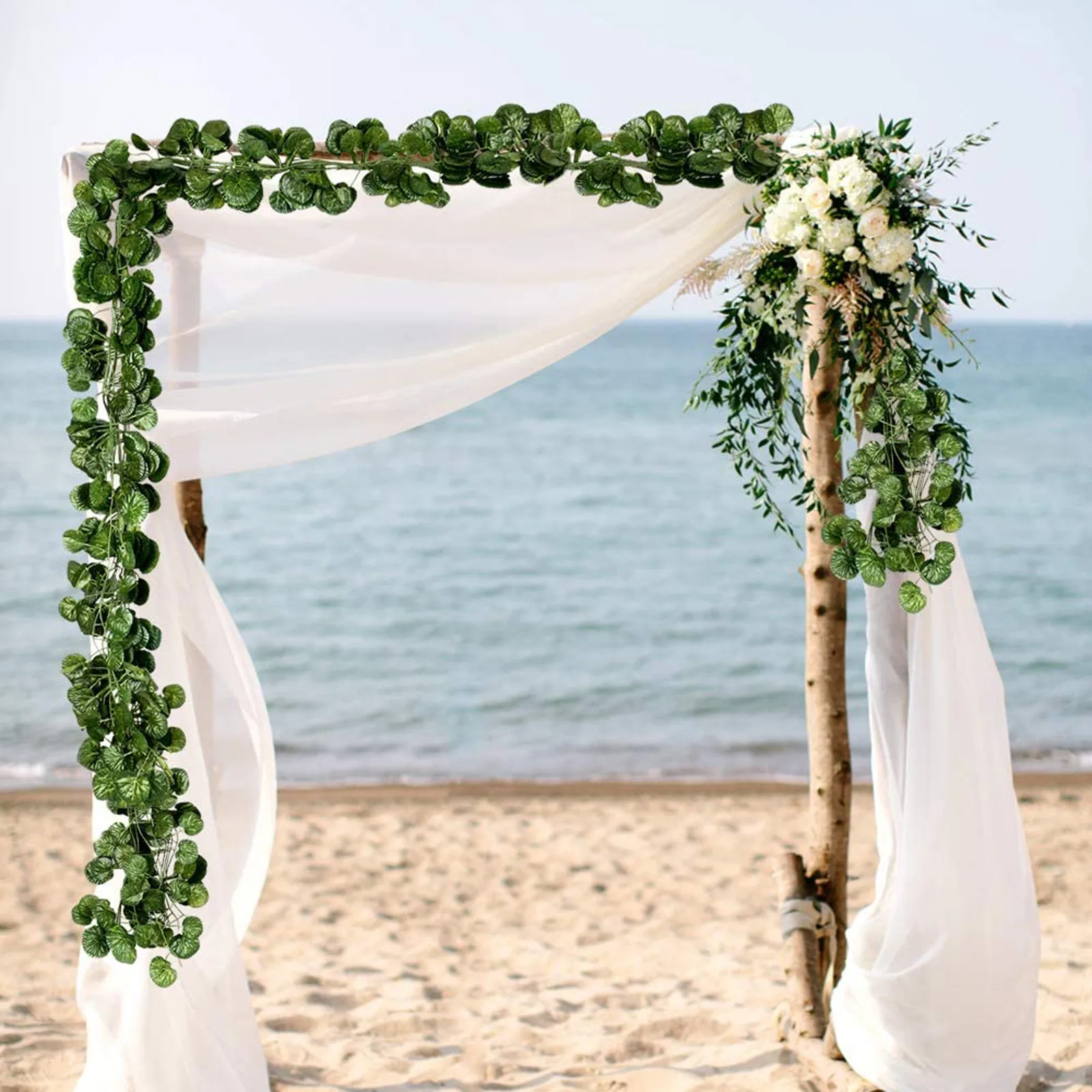 Home Decor 12pcs Strands Artificial Lvy Leaf Vine Garland Fake Foliage Hanging Plants Living Room Decoration #4 | Дом и сад