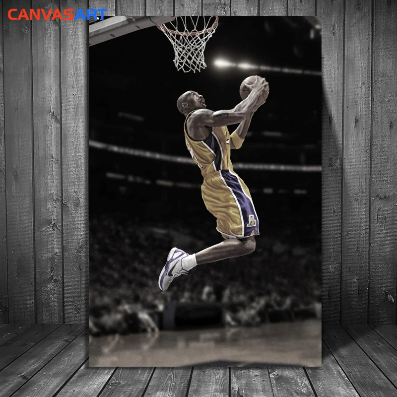 Картины на холсте: одна часть Kobe Bryant Aerial Dunk настенные картины для гостиной Холст