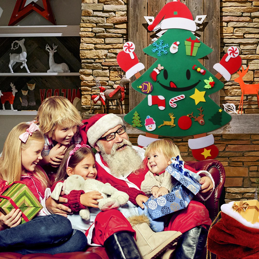 Модернизированный 3 фута DIY Войлок Рождественская елка руки и ноги игривый милый