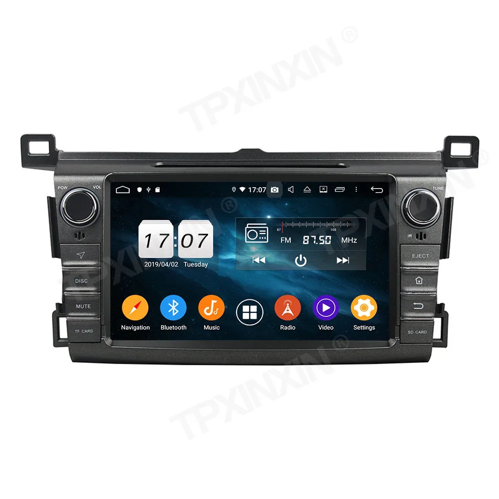 4+128B PX6 Android 10.0 For Toyota RAV4 2013-2015 Car Multimedia Player GPS Navi Head Unit Radio Audio Stereo Tape Recorder DSP - купить по