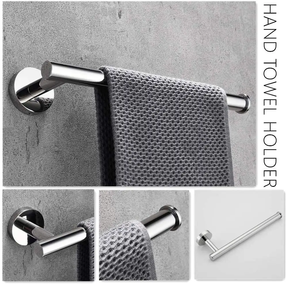 Современный набор аксессуаров для ванной комнаты серебряное оборудование