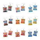 Симпатичные серьги в виде закусок для женщин, серьги-капли, детские ювелирные изделия ручной работы, подарки сделай сам