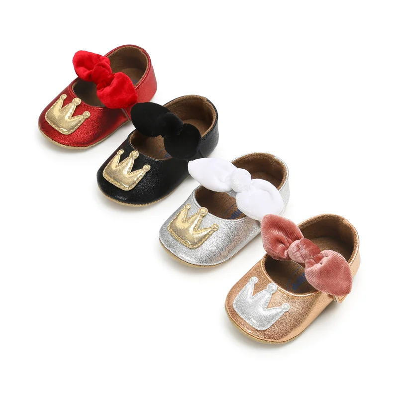 Обувь для новорожденных Платье девочек и мальчиков Вечерние туфли принцессы с